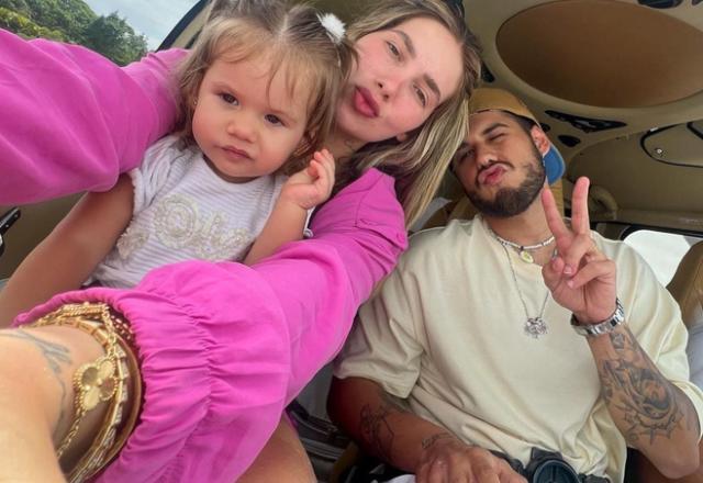 Na foto temos Virginia, Zé Felipe e Maria Alice juntos