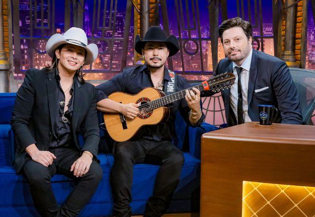 Mayck e Lyan e Danilo Gentili no The Noite