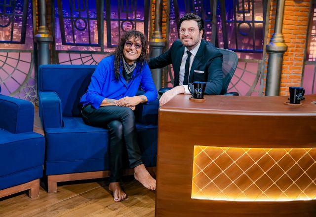 Luiz Caldas e Danilo Gentili no The Noite