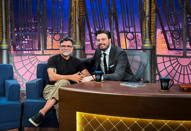 Ricardo Rocha e Danilo Gentili no The Noite