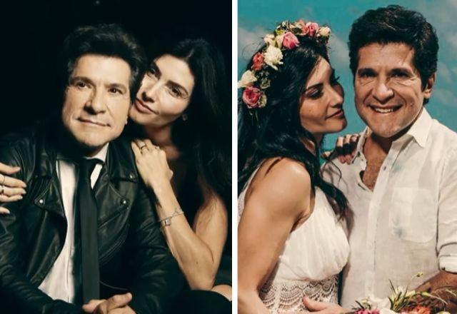 Daniel posa com a esposa