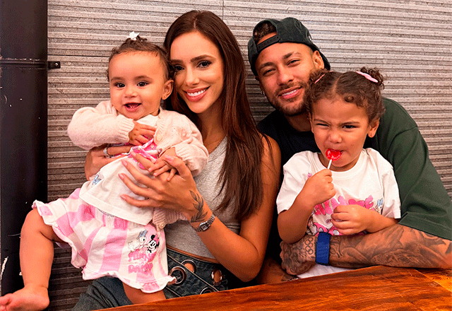 Neymar, Bruna Biancardi e as filhas, Mavie e Mel