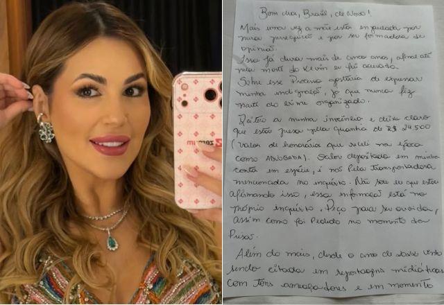 Imagem da notícia: Deolane Bezerra se pronuncia em carta: "A mãe tá enjaulada" Imagem da notícia: Deolane Bezerra se pronuncia em carta: "A mãe tá enjaulada"