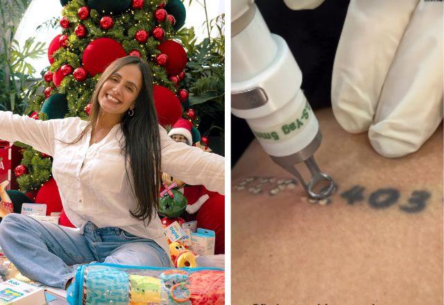 Imagem da notícia: Carol Peixinho inicia remoção de tatuagem feita há 11 anos Imagem da notícia: Carol Peixinho inicia remoção de tatuagem feita há 11 anos