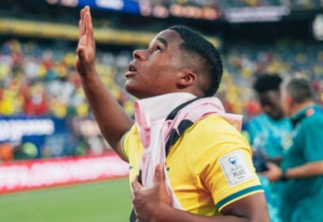 Imagem da notícia: Endrick faz post e agradece chance de viver a Copa