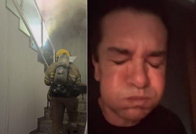 Imagem da notícia: Incêndio atinge a casa de Régis Danese; família não se feriu