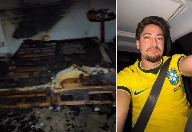 Imagem da notícia: Filho de Régis Danese fala sobre incêndio que atingiu quarto Imagem da notícia: Filho de Régis Danese fala sobre incêndio que atingiu quarto