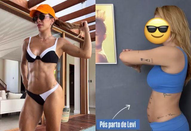 Imagem da notícia: Lore Improta compara corpo após duas gestações Imagem da notícia: Lore Improta compara corpo após duas gestações