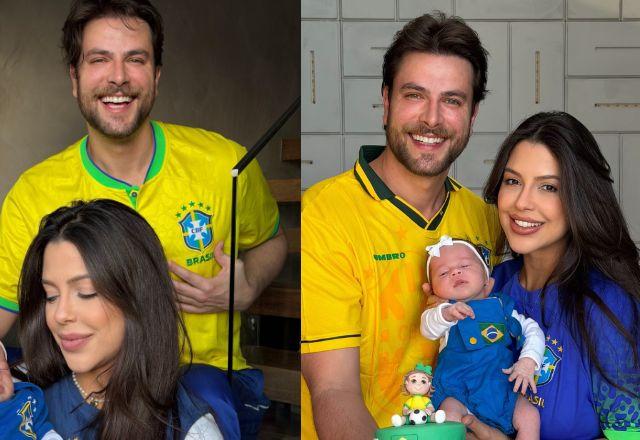 Imagem da notícia: Filha de Laís e Gustavo ganha festa em clima de Copa Imagem da notícia: Filha de Laís e Gustavo ganha festa em clima de Copa