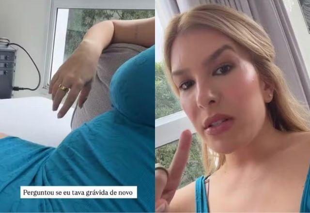 Filha de Lore pergunta se mãe está grávida dois meses após parto