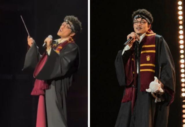 Imagem da notícia: Bruno Mars vira Harry Potter em show e encanta fãs Imagem da notícia: Bruno Mars vira Harry Potter em show e encanta fãs