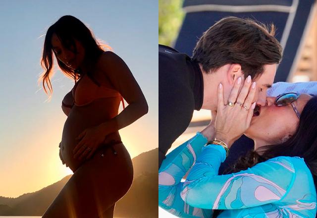 Imagem da notícia: Sabrina Sato exibe barriguinha e beija Nicolas Prattes