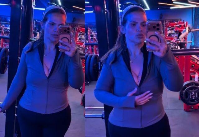 Imagem da notícia: Thais Carla brinca com flacidez nos seios após perda de peso Imagem da notícia: Thais Carla brinca com flacidez nos seios após perda de peso