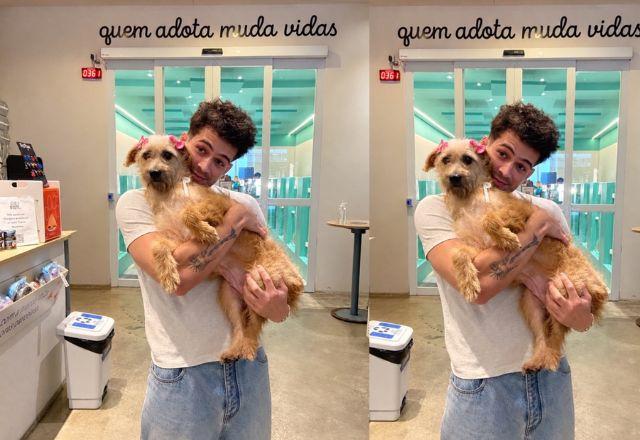 Imagem da notícia: João Guilherme adota cachorrinha resgatada e escolhe nome Imagem da notícia: João Guilherme adota cachorrinha resgatada e escolhe nome