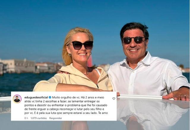 Imagem da notícia: Edu Guedes exalta força de Ana Hickmann em declaração Imagem da notícia: Edu Guedes exalta força de Ana Hickmann em declaração