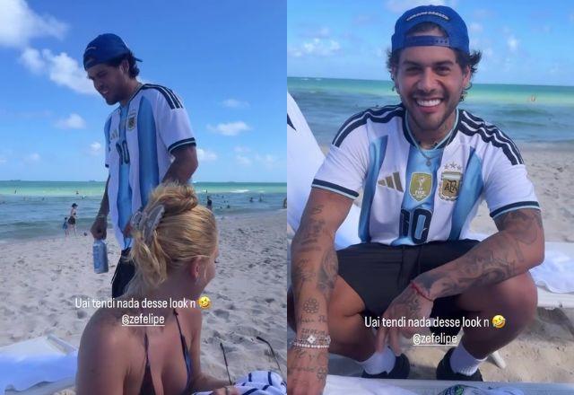 Virginia vai à praia com Zé Felipe após fim com Vini Jr.