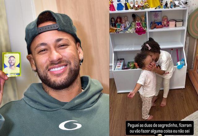 Imagem da notícia: Neymar mostra as filhas de segredinho e diverte seguidores Imagem da notícia: Neymar mostra as filhas de segredinho e diverte seguidores