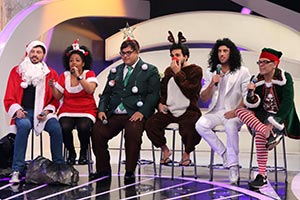Turma do The Noite participa do Banquinho no especial de Natal do Programa Raul Gil