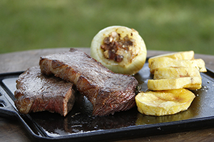 Picanha em tiras com cebola recheada do Bruno Panhoca