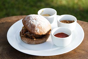Hambúguer com Chutney de Cogumelos com Cebola do Carlão