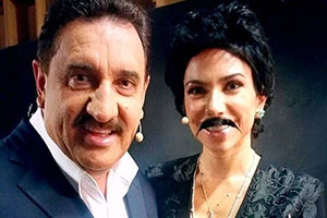 Patricia Abravanel aparece de bigode e intriga pessoas em evento