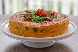 Torta de Liquidificador: Torta de Brócolis com Muçarela da Vivian