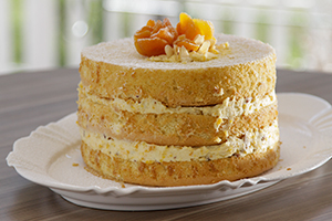 Naked Cakes das Avós: Naked Cake de Damasco e Mascarpone da Paula
