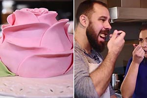 Carol Fiorentino mostra jeito fácil de fazer um Bolo de Rosas
