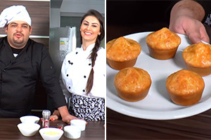 Matheus e Dani ensinam a fazer pão de queijo fit