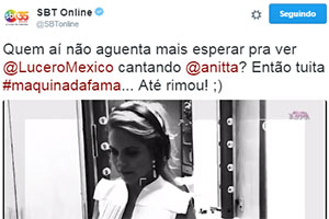 Lucero canta Anitta e Máquina da Fama vira um dos assuntos mais comentados do Twitter
