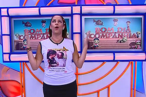 Silvia Abravanel comemora o aniversário da filha durante o Bom Dia e Cia.