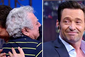Hugh Jackman encontra seu dublador brasileiro e se emociona no The Noite