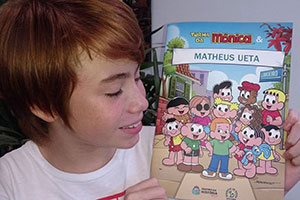 Matheus Ueta vira personagem da Turma da Mônica e se emociona