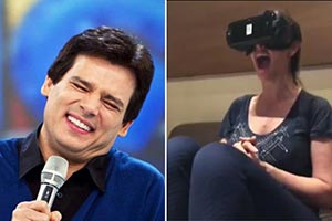 Celso Portiolli engana esposa com óculos de realidade virtual