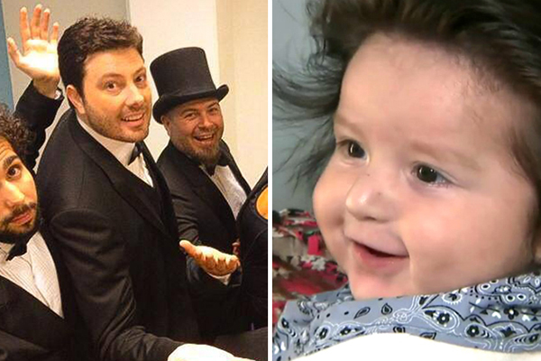 Elenco do The Noite conhece o bebê cabeludo, grande sucesso na internet