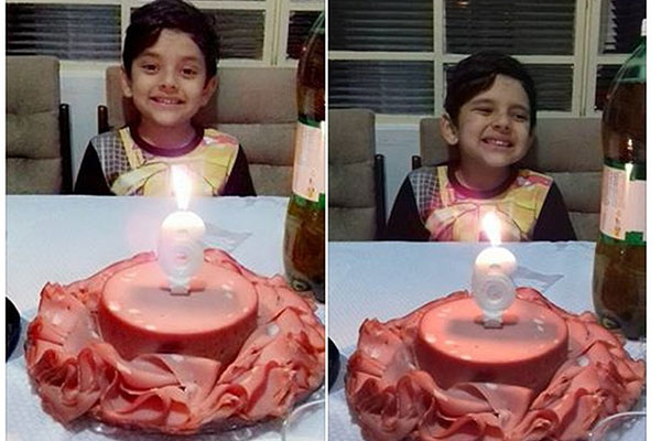 Garoto apaixonado por mortadela ganha bolo de aniversário temático
