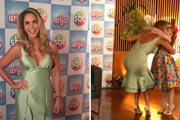 Lucero recebe presente surpresa de Lorena Queiroz durante coletiva