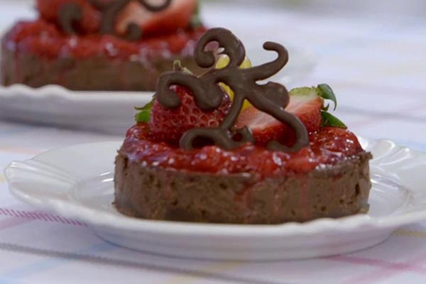 Cheesecake de chocolate com massa de biscoito do Dário
