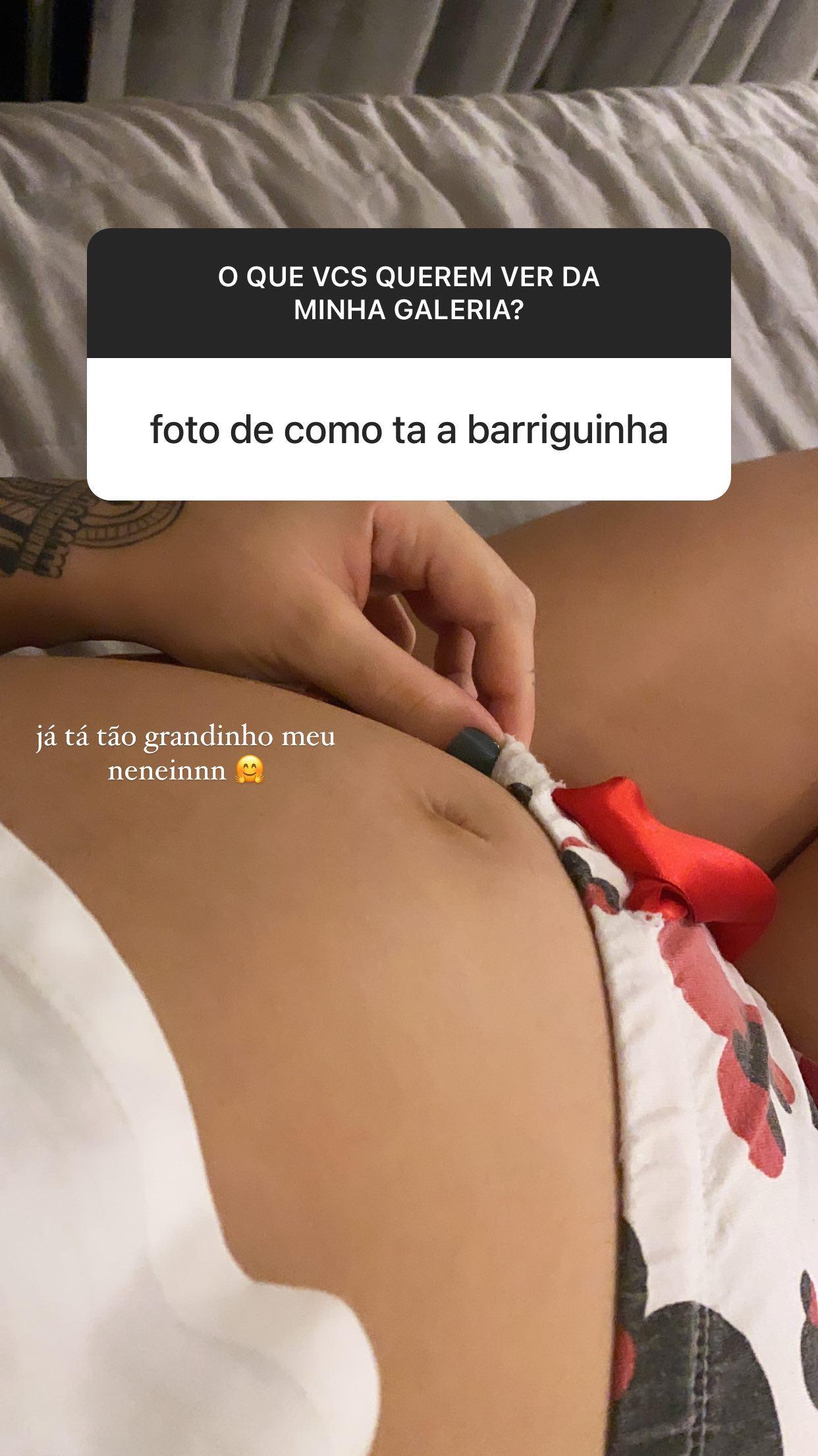 Bianca Andrade mostra barriga de cinco meses de gravidez (Reprodução/Instagram)