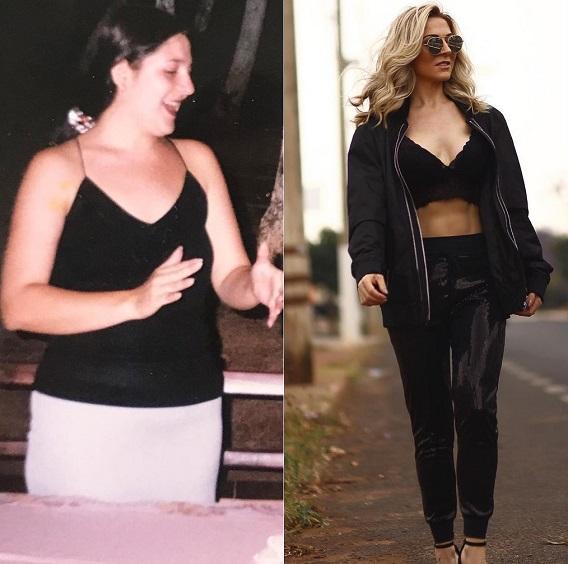 Karina Lucco mostra antes e depois