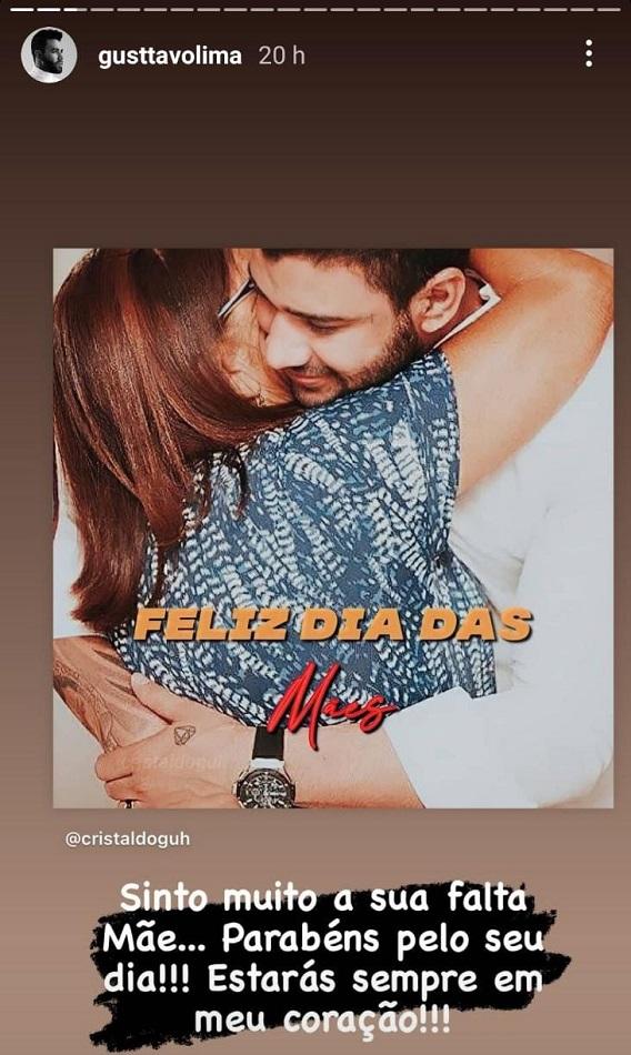 Gusttavo Lima homenageia a mãe, Sebastiana Maria