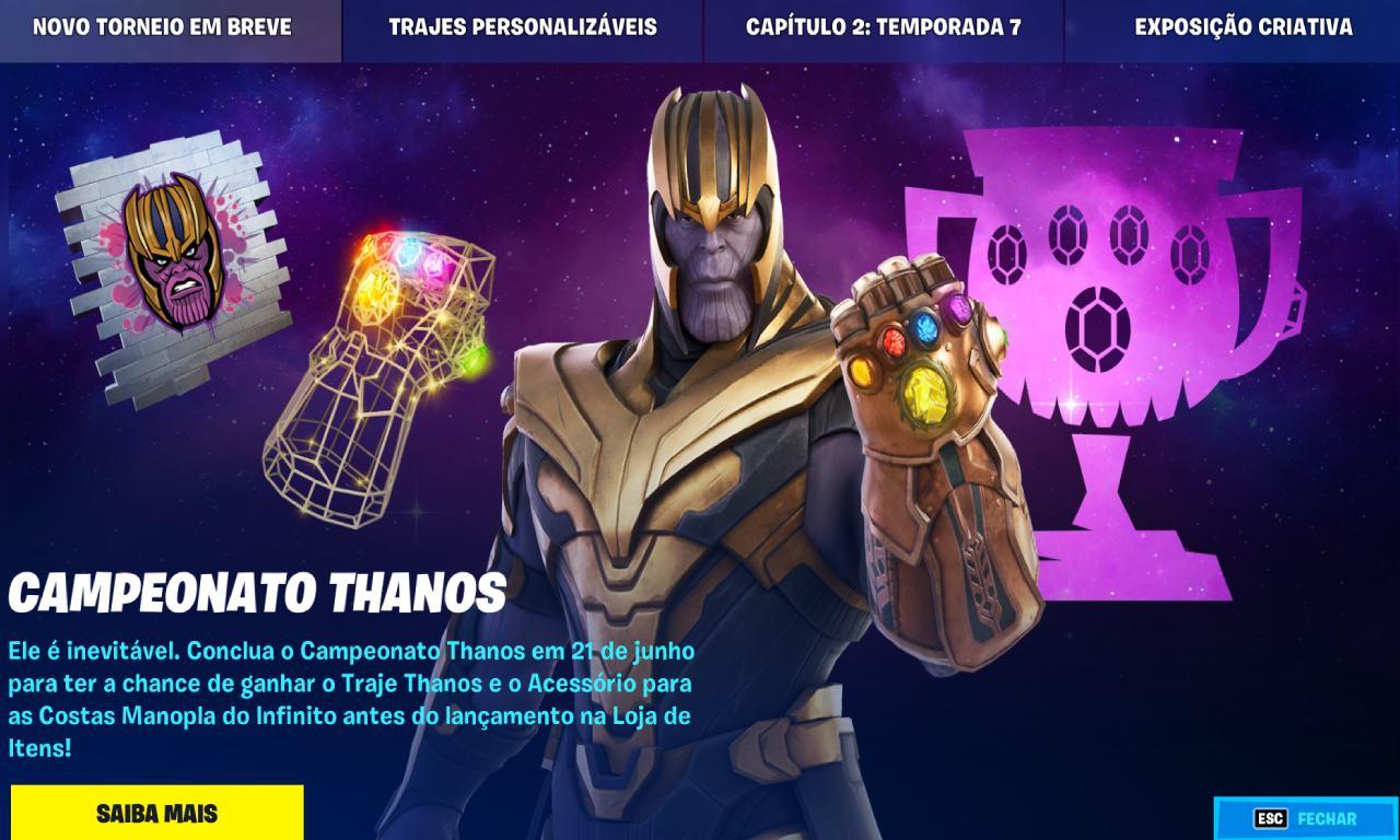 Prêmios do Campeonato Thanos