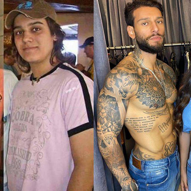 Antes e depois de Lucas Lucco