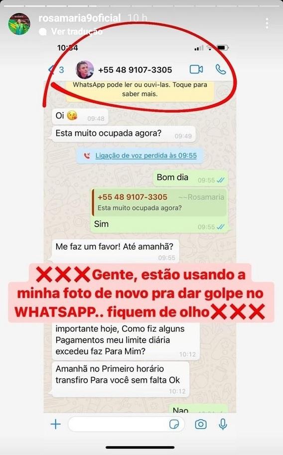 Destaque do vôlei, Rosamaria revela tentativa de golpe no WhatsApp - SBT Destaque do vôlei, Rosamaria revela tentativa de golpe no WhatsApp - SBT