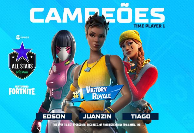 Equipe vencedora do SBT All Stars de Fortnite