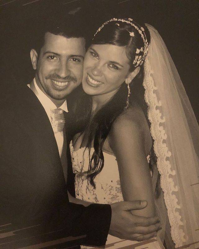 Dennis DJ e Bárbara Falcão no dia do casamento
