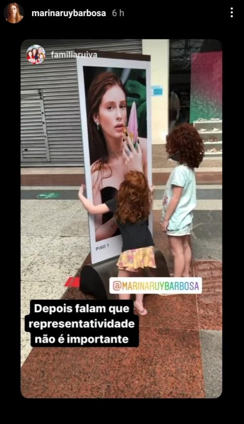 Stories de Marina Ruy Barbosa sobre representatividade ruiva