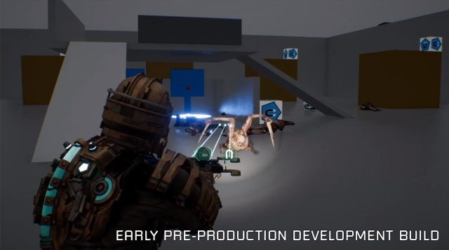 Imagem do remake de Dead Space sem os efeitos terminados