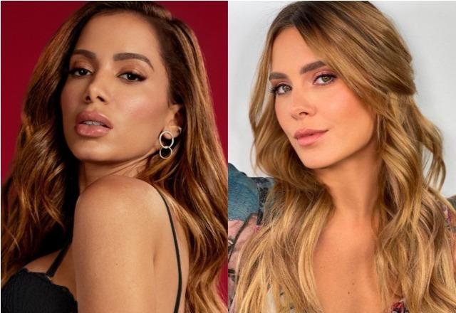 Anitta à esquerda e Carolina Dieckmann à direita