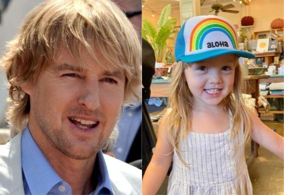 Owen Wilson à esquerda; filha Lyla à direita